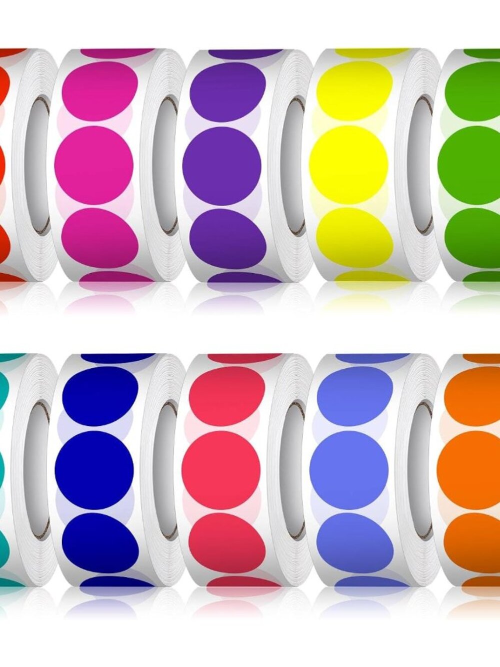 5000 PCS 3/4" Colored Dot Stickers Round Color Coding Labels Polka Circle Dot La